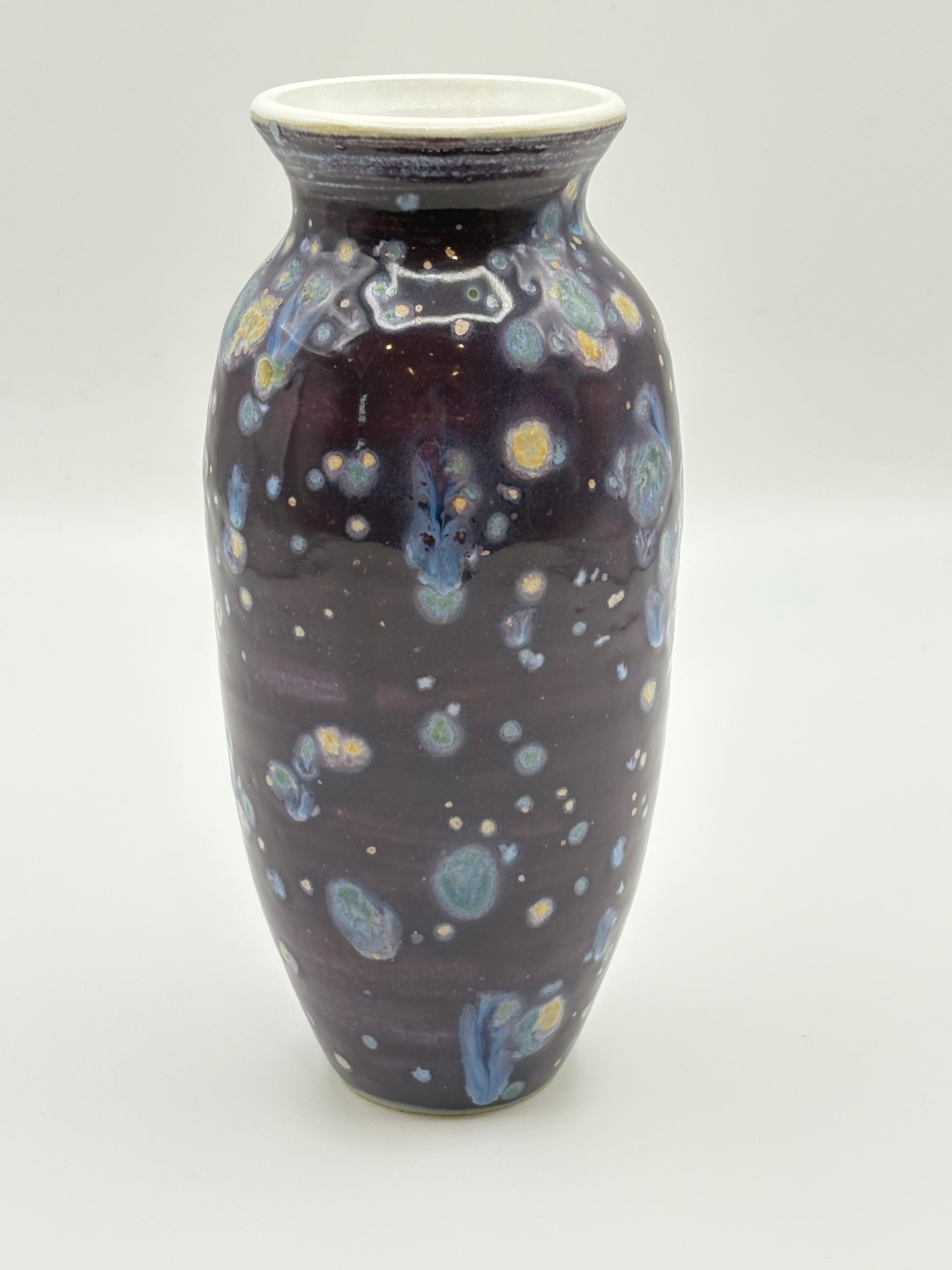 Ceramic vase with starry night design
