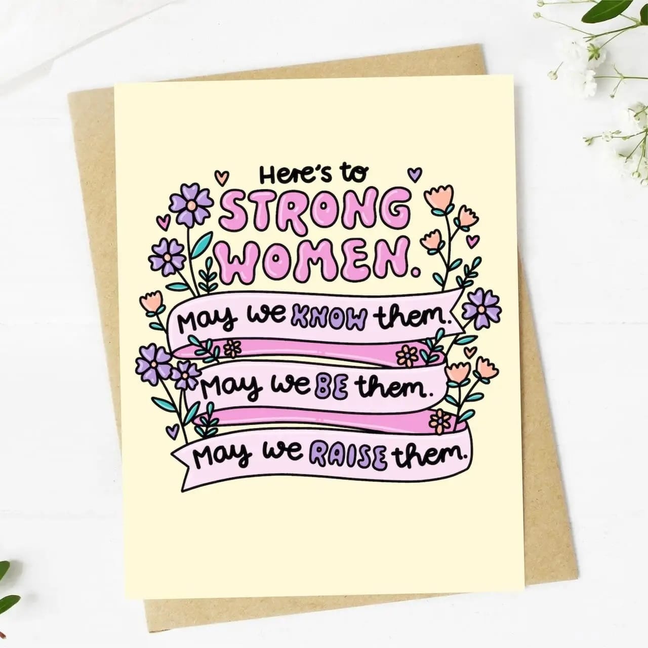 Here’s To Strong Women Card | Empowering Greeting Card