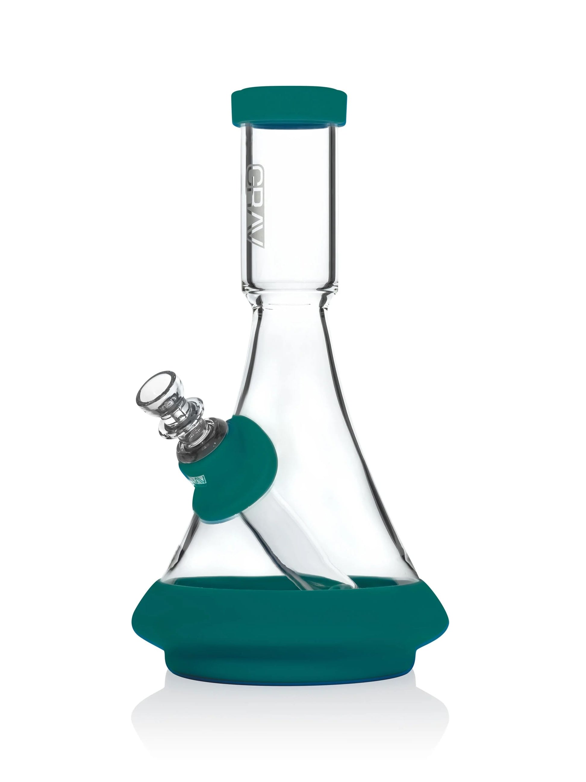 GRAV Deco Beaker bong
Glass silicone hybrid bong
Teal Color