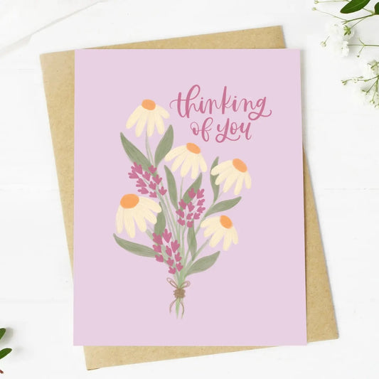 thinking of you card, sympathy card, encouragement card, minimalist greeting card, hand drawn stationery, blank inside card, comfort card, thoughtful card, friendship card, everyday card
