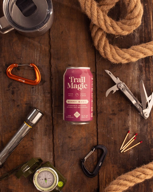 Trail Magic Berry Basil – 3mg THC Sparkling Drink