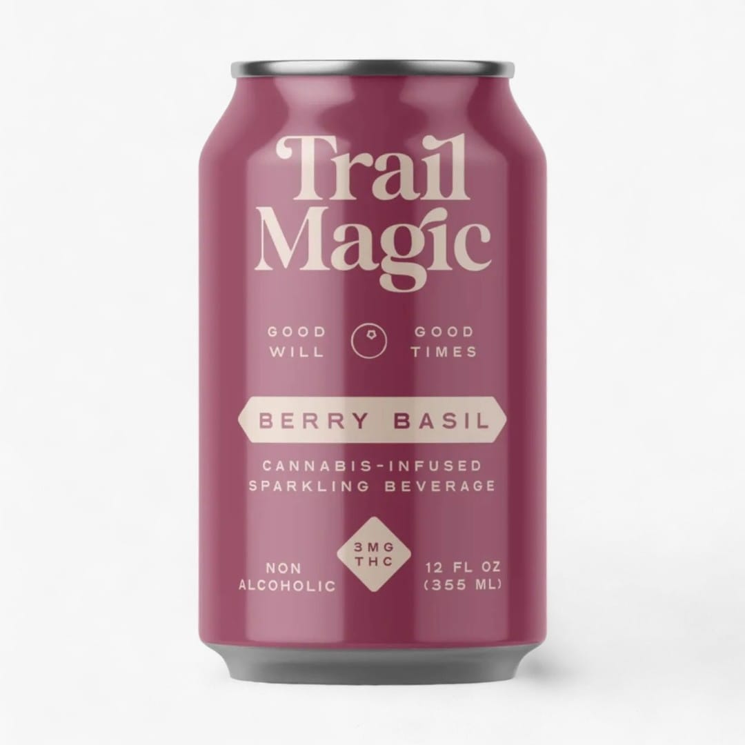 cannabis mocktail, berry basil THC beverage