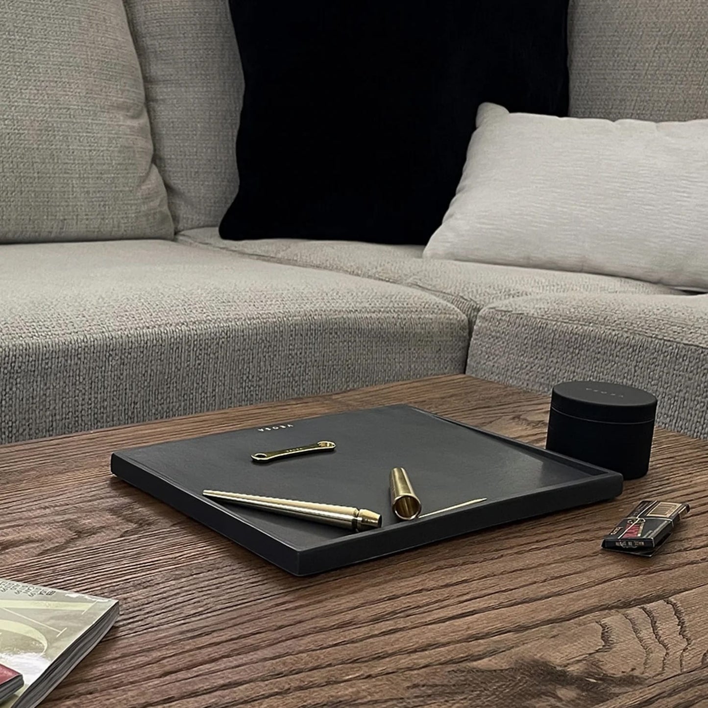 matte charcoal tray, Portland ceramic