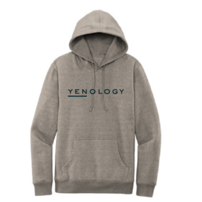 YENology hoodie, grey fleece hoodie, cozy sweatshirt, feel the wave hoodie, mindful apparel, wellness fashion, soft fleece, unisex hoodie, lounge wear, calm living